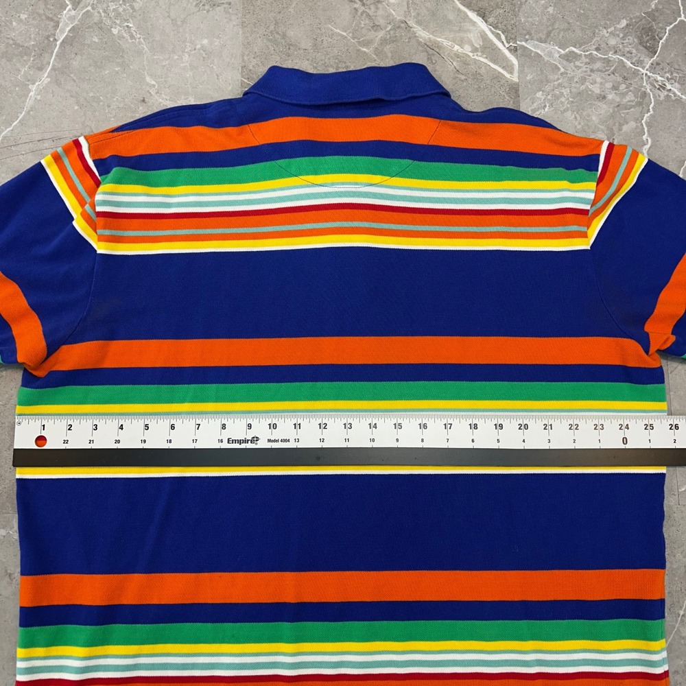 Vintage Polo Ralph Lauren Polo Shirt Mens 2XL Short Sleeve Colorblock Rainbow - Picture 5 of 9